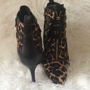 Michael Kors Ponyhair Leopard booties